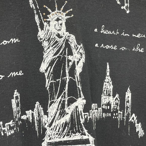 Cactus New York Shirt Large Black White Ruffle - Picture 4 of 8